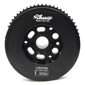 Ford Mustang Crankshaft Damper - Fluidampr - Internally Balanced, Harmonic Balancer - Black Zinc Chromate - `15-`23