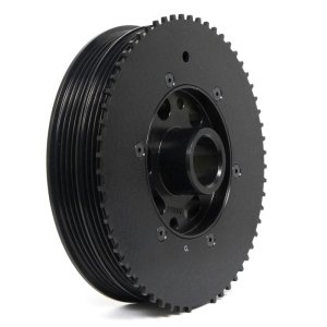 Ford Mustang Crankshaft Damper - Fluidampr - Internally Balanced, Harmonic Balancer - Black Zinc Chromate - `15-`23