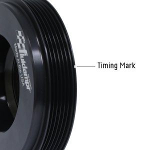 Mitsubishi Evolution Engine Harmonic Balancer - Fluidampr - Fluidampr Performance Damper - Black Zinc - `03-`06