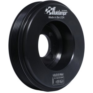 Mitsubishi Evolution Engine Harmonic Balancer - Fluidampr - Fluidampr Performance Damper - Black Zinc - `03-`06