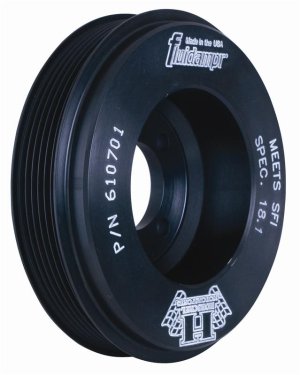 Mitsubishi Evolution Engine Harmonic Balancer - Fluidampr - Fluidampr Performance Damper - Black Zinc - `03-`06