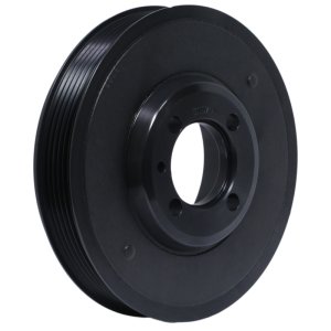 Mitsubishi Evolution Engine Harmonic Balancer - Fluidampr - Fluidampr Performance Damper - Black Zinc - `03-`06