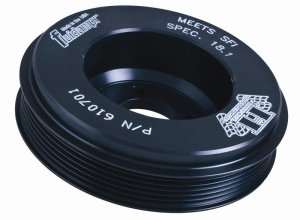 Mitsubishi Evolution Engine Harmonic Balancer - Fluidampr - Fluidampr Performance Damper - Black Zinc - `03-`06