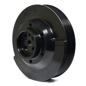 Ford Power Stroke Engine Harmonic Balancer - Fluidampr - Steel Externally Balanced Damper - Black Zinc - `11-`26