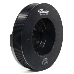 Ford Power Stroke Engine Harmonic Balancer - Fluidampr - Steel Externally Balanced Damper - Black Zinc - `11-`26