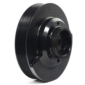 Ford Power Stroke Engine Harmonic Balancer - Fluidampr - Steel Externally Balanced Damper - Black Zinc - `11-`26