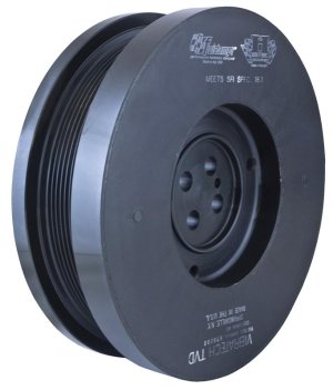 Ford PowerStroke Crankshaft Damper - Fluidampr - Fluidampr Ford PowerStroke 6.0L Steel Externally Balanced Damper - Black Zinc - `03-`07