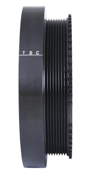 Dodge Cummins Engine Harmonic Balancer - Fluidampr - Internally Balanced Damper - Black Zinc Chromate - `07-`18