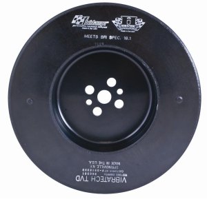 Dodge Cummins Engine Harmonic Balancer - Fluidampr - Steel Internally Balanced - Black - `98-`02