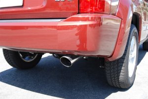 Jeep Liberty Performance Exhaust - Single Rear - Gibson - Cat-Back, Aluminized - `08-`12