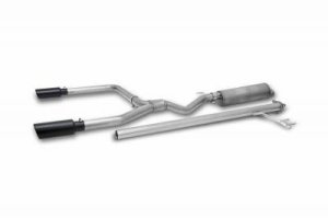 Honda Ridgeline Performance Exhaust - Gibson - Cat-Back, Dual Split, Black Elite - Black - `17-`20