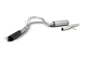 Chevrolet Suburban Performance Exhaust - Gibson - Cat Back, Single, Black Elite, Superflow Muffler - Black - `21-`22