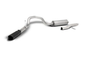 GMC Sierra 2500 Performance Exhaust - Gibson - Black Elite Cat-Back Single - Black - `20-`26