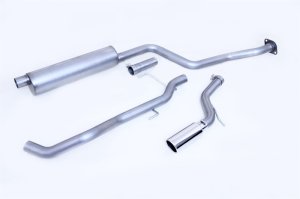 Toyota Tacoma Double Cab Performance Exhaust - Gibson - Cat Back Single Exit - Black - `24-`25