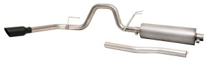 Ford F-350 SuperDuty Performance Exhaust - Gibson - Cat-Back Single Stainless, Black Elite - Black - `20-`27