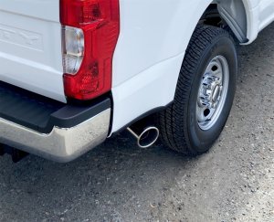 Ford F250 Super Duty Performance Exhaust - Single Rear Exit - Gibson - Cat Back - Polished Stainless - `20-`21
