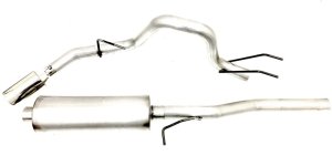 Ford F250 Super Duty Performance Exhaust - Single Rear Exit - Gibson - Cat-Back, Stainless, Superflow Muffler - `20-`21