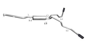 GMC Sierra 1500 Performance Exhaust - Rear - Gibson - Cat-Back Dual Extreme - Black - `99-`03