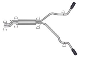 GMC Sierra 1500 Performance Exhaust - Gibson - Cat-Back Dual Extreme - Black - `99-`03