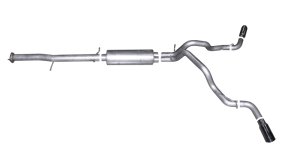 GMC Sierra 1500 Denali Performance Exhaust - Rear - Gibson - Cat Back Dual Extreme - Stainless - `07-`09