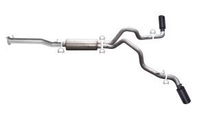 GMC Sierra 2500 HD Denali Performance Exhaust - Rear - Gibson - Cat-Back Dual Extreme - Black - `11-`19
