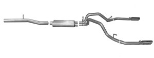 GMC Sierra 1500 Performance Exhaust - Rear - Gibson - Cat Back Dual Split - Stainless - `14-`18