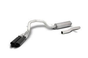 GMC Yukon Performance Exhaust - Gibson - Black Elite Cat-Back Dual Sport - Black - `21-`22