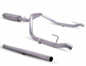 Chevrolet Silverado 1500 Performance Exhaust - Rear - Gibson - Cat-Back Dual Split with Superflow™ CFT Muffler - Polished Stainless - `19-`23