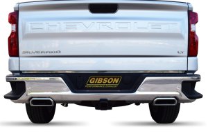 Chevrolet Silverado 1500 Performance Exhaust - Rear - Gibson - Cat-Back Dual Split with Superflow™ CFT Muffler - Polished Stainless - `19-`23
