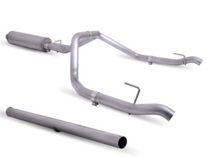 GMC Sierra 1500 Performance Exhaust - Rear - Gibson - Cat-Back Dual Split with Superflow™ CFT Muffler - Polished Stainless - `19-`23