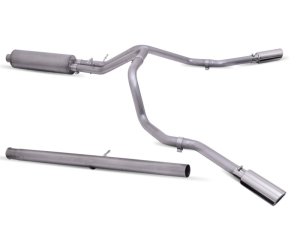 Chevrolet Silverado Performance Exhaust - Rear - Gibson - Cat-Back Dual Extreme - Polished Stainless Steel - `19-`23 Chevrolet Silverado Performance Exhaust - Rear - Gibson - Cat-Back Dual Extreme - Polished Stainless Steel - `19-`23