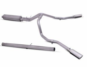 GMC Sierra 1500 Performance Exhaust - Rear - Gibson - Cat-Back Dual Extreme - Polished Stainless Steel - `19-`23