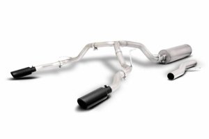Chevrolet Tahoe Performance Exhaust - Rear - Gibson - Cat Back, Dual Split, Black Elite - Black - `21-`23