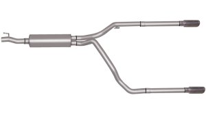 Dodge Ram 1500 Performance Exhaust - Gibson - Cat-Back Dual Split - `04-`05