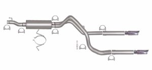 Dodge Ram 1500 Performance Exhaust - Gibson - Cat-Back Dual Split - Polished Stainless Steel - `06-`08