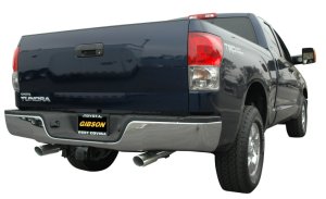 Toyota Tundra Performance Exhaust - Gibson - Cat Back, Dual Split - Stainless - `07-`19