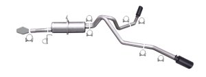 Ford F-250 Super Duty Performance Exhaust - Rear - Gibson - Black Elite Dual Extreme Cat-Back - Black - `99-`04