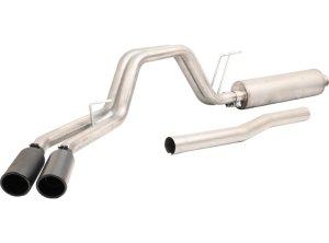 Ford F250 Performance Exhaust - Gibson - Cat Back Dual Sport - Black - `20-`21
