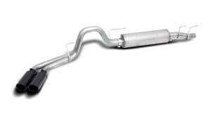 Ford F150 Performance Exhaust - Gibson - Cat Back Dual Sport - Black - `21-`24