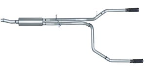 Ford F-150 Performance Exhaust - Gibson - Cat Back, Dual Split - `98-`00