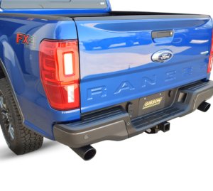 Ford Ranger Performance Exhaust - Gibson - Cat Back Dual Sport - Black Elite - Black - `19-`22
