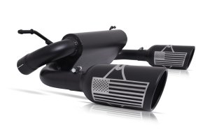 Jeep Wrangler JK Performance Exhaust - Gibson - Patriot Series Cat-Back Dual Split - Black Ceramic - `07-`10