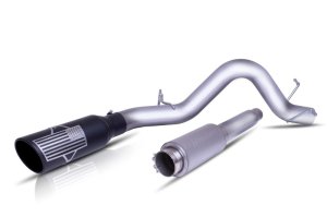 Ford F350 Performance Exhaust - Gibson - Patriot Series Cat-Back Single Exhaust System - Black - `20-`21