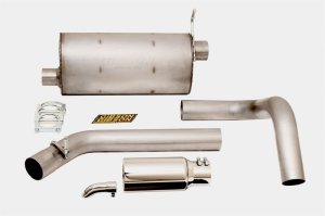 Ford Class A Motorhome/F53 Chassis Performance Exhaust - Single Rear Exit - Gibson - Cat Back - `05-`15