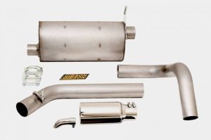 Ford Class A Motorhome/F53 Chassis Performance Exhaust - Single Rear Exit - Gibson - Cat Back - `05-`15