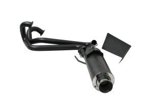 Polaris RZR S800 Performance Exhaust - Gibson - Single Exhaust System + Louvered And Chambered Design - Black Ceramic - `08-`12