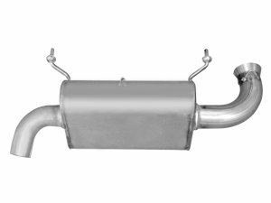 Polaris RZR XP 1000 EPS Performance Exhaust - Rear - Gibson - Single Stainless Silent - Black - `15-`17