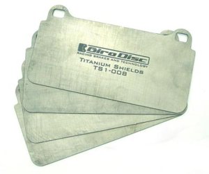 Toyota GR Supra Brake Hardware - Front - GiroDisc - Titanium Pad Shields - `20-`27