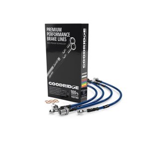 Subaru WRX Brake Line Kits - Goodridge - Stainless Steel - Electric Blue - `08-`11 Subaru WRX Brake Line Kits - Goodridge - Stainless Steel - Electric Blue - `08-`11