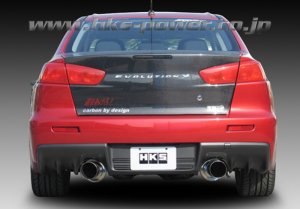 Mitsubishi Lancer Evolution Performance Exhaust - HKS - Hi-Power Dual Tip Catback - `08-`09